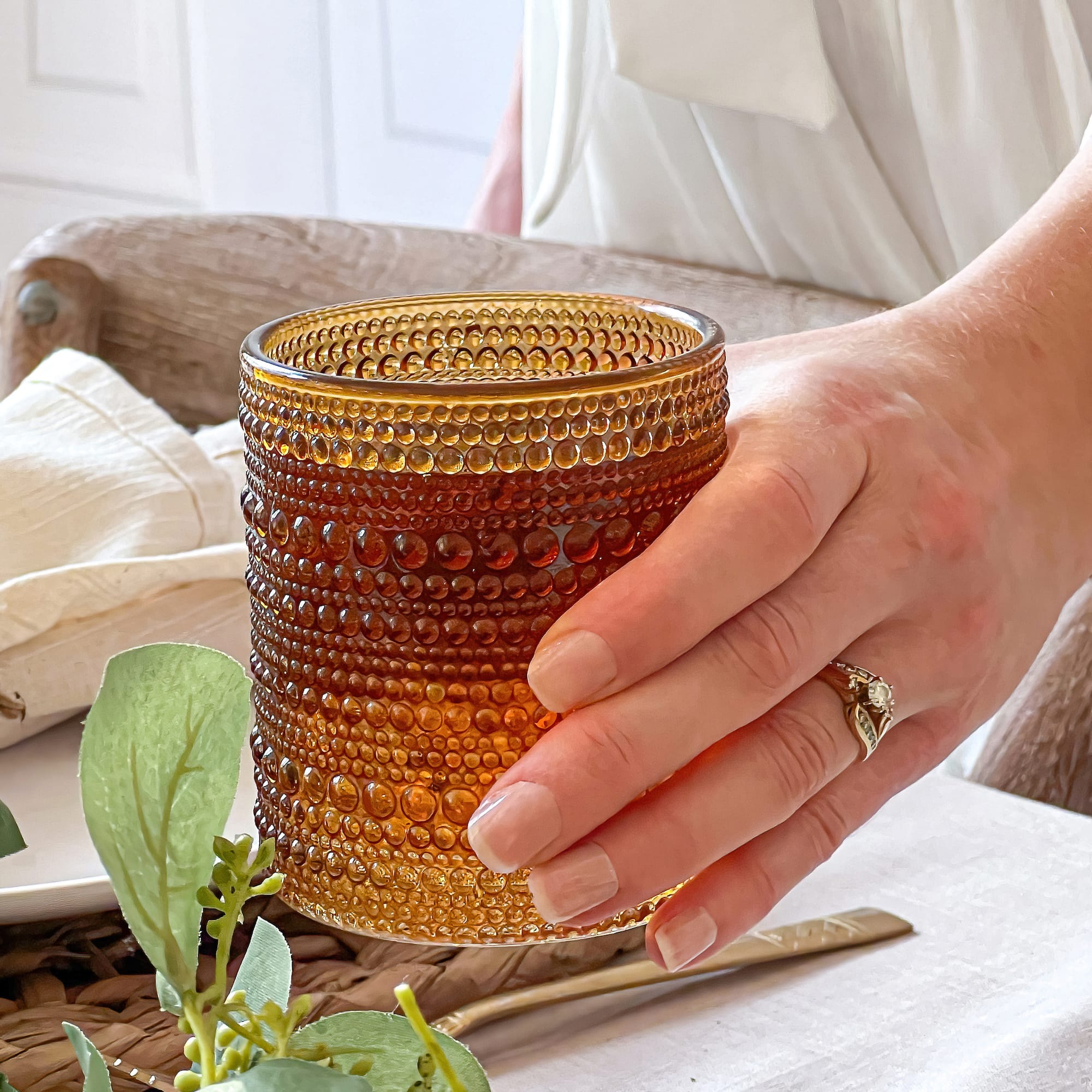 Kate Aspen® 10oz. Textured Beaded Glass Set